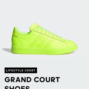 Adidas Green Athletic Shoes with Signature Stripes